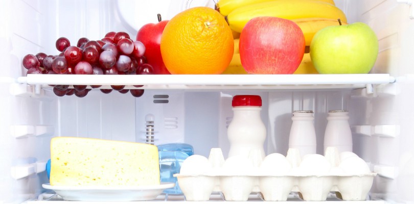 Healthy food in a fridge