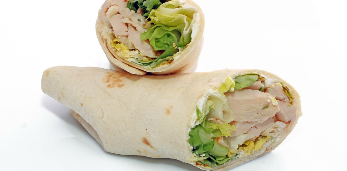 Greek chicken wrap with tzatziki herb yogurt sauce Yogurt in Nutrition