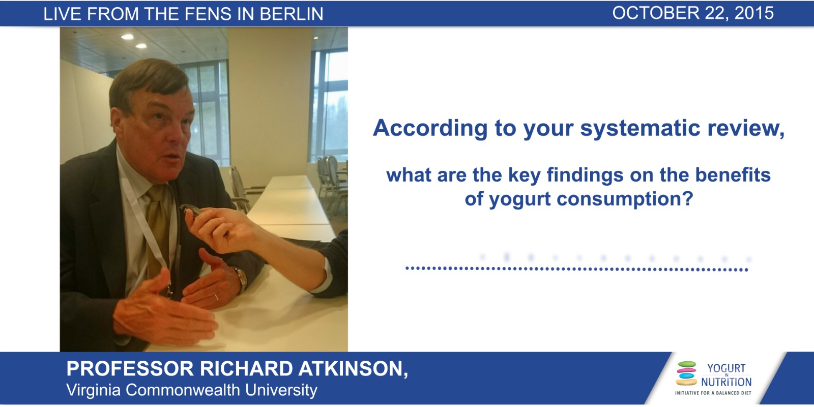 Live from Berlin, FENS, Richard Atkinson