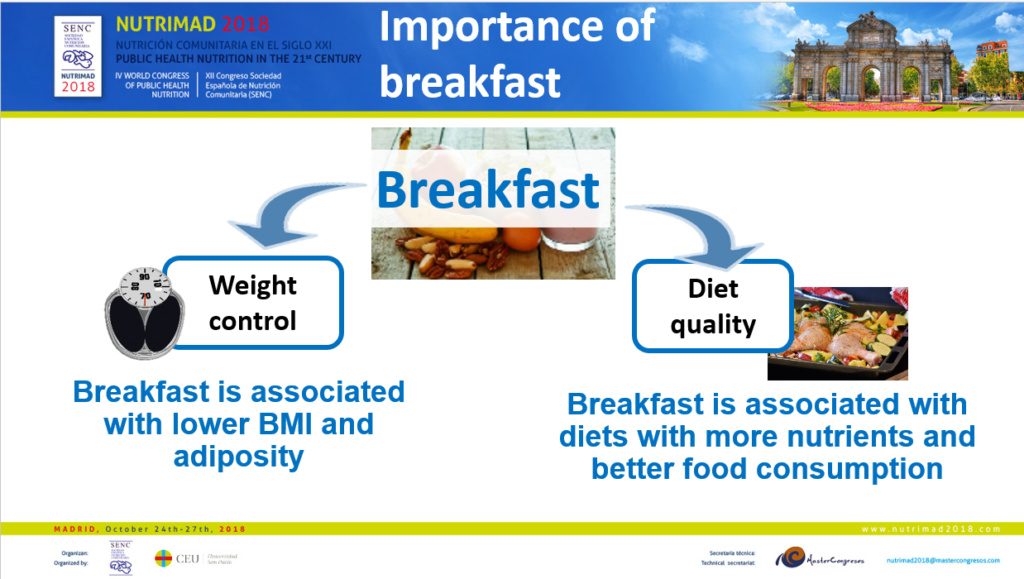 Importance of breakfast for weight control and diet quality - AM Lopez Sobaler @NutrimadYINISymposium 2018