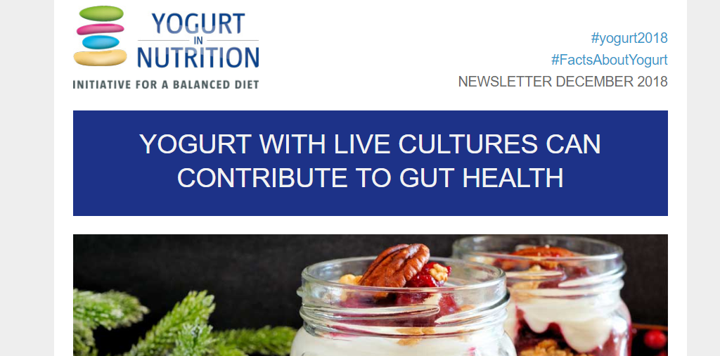 Yogurt with live cultures can contribute to gut health Yogurt in