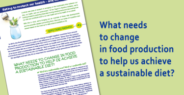 What needs to change in food production to help us achieve a sustainable diet?