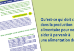 Que changer dans la production alimentaire pour une alimentation durable?