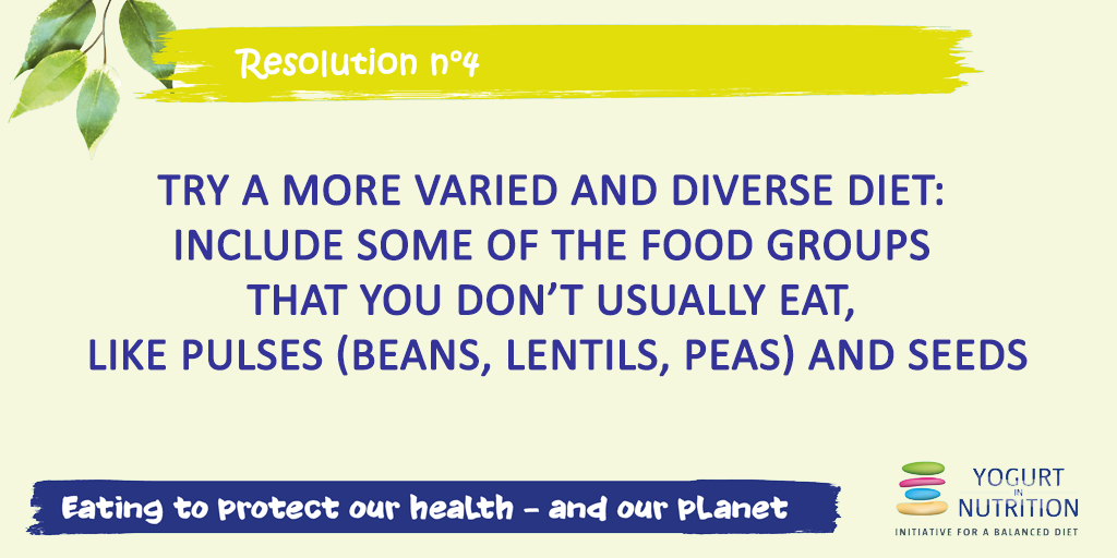 Resolution #4 for a sustainable diet: try a more varied and diverse diet