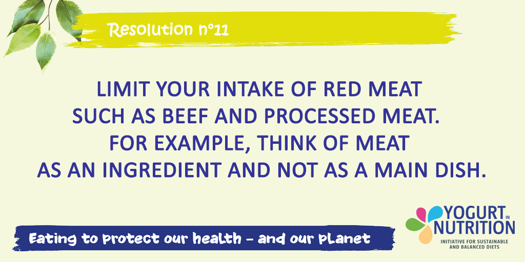 limit your intake of red meat - YINI resolution