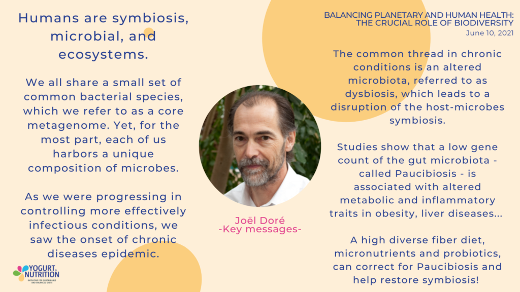 Keymessages by Joel Dore - microbiota - yogurt in nutrition