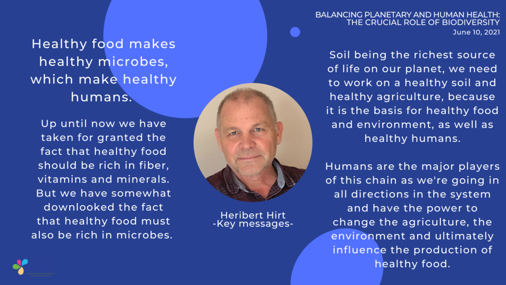 key messages by Heribert Hirt - soil microbiome - yogurt in nutrition