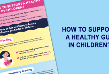 How to support a healthy gut in children - infographic - YINI