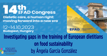 Echoes from EFAD 2023 - Investigating gaps in the training of European dietitians. A way to learn about food sustainability by Ángela García González - YINI