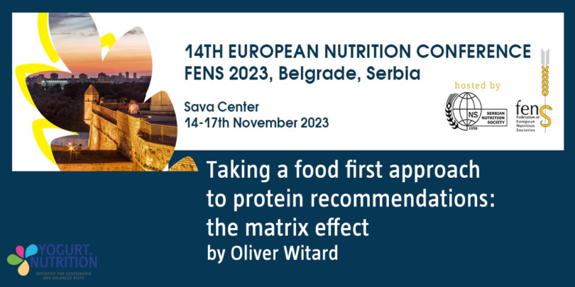 Taking a food first approach to protein recommendations: the matrix effect by Oliver Witard - FENS 2023 - YINI