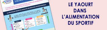 Le yaourt dans l'alimentation du sportif (infographie) - YINI